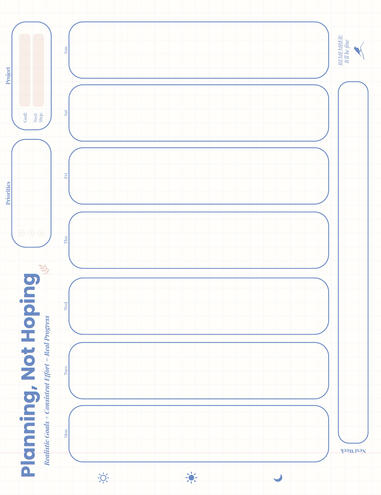 Weekly Planning Worksheet